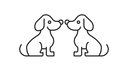 Obraz premium dog icon, eps 10 on white background, vector illustration.