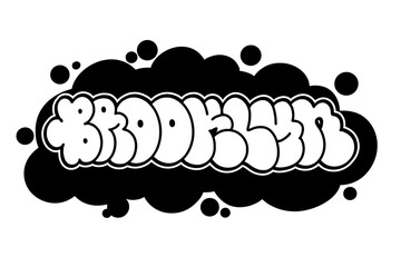 Graffiti throw-up text 