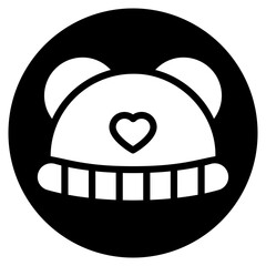 baby hat glyph icon