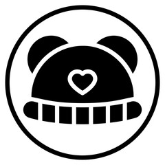 baby hat glyph icon