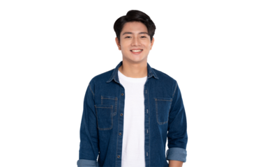 Smiling Portrait: A candid portrait of a smiling person, radiating approachability and confidence, poised against a clean, understated backdrop, expressing genuine friendliness and ease.