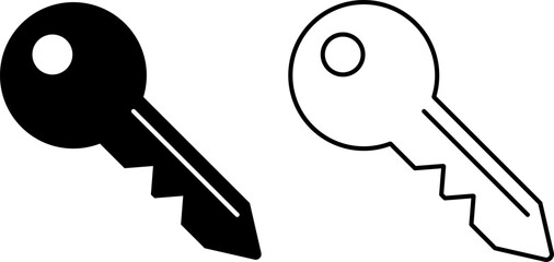 house key icon set. access account login password icons. security symbol. house protection