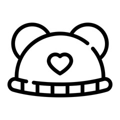baby hat line icon