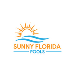 Vibrant sunny beach logo featuring waves, sun, and palm elements, perfect for travel, resort, and summer brands seeking a fun, tropical, and relaxed visual identity.

