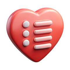 3D Wishlist Heart Icon