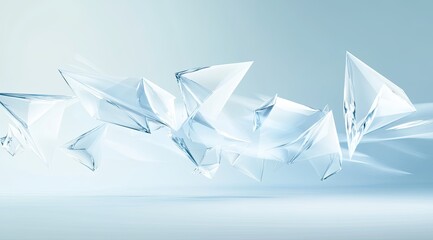 Light blue, abstract, geometric shapes