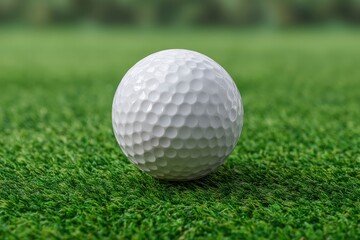 Obraz premium Golf Ball on Green: A Simple, Serene Image