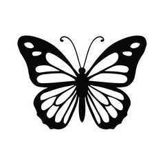 Beautiful Bold Butterfly Vector Silhouette