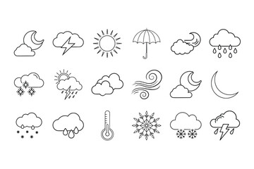 High Quality Cloud Icons A Single Vector Illustration of Various Cloud Shapes World Environment Day  