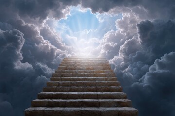Stone Stairway to Heaven: A Serene, Spiritual Ascent