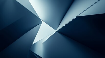 Abstract Blue Geometric Shapes Light And Shadow