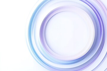 Concentric rings with soft textures and pale blue, lilac colors create an elegant background