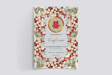 BRIDAL SHOWER FLORAL INVITATION TEMPLATE 