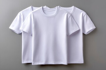 Three Crisp White T-Shirts: A Minimalist Product Shot