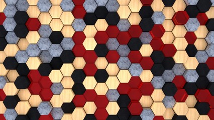 Hexagonal background with multiple texture