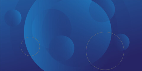 Abstract blue background with circles. Vector illustration