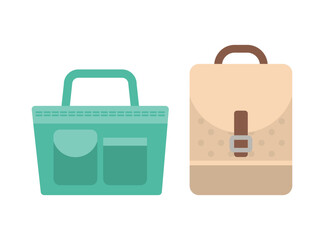 School backpacks set Colorful bags for primary school students