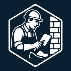 Construction Industrial Illustration Logo Clean Modern Design Vector 
