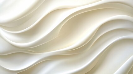 Elegant White Waves: A Smooth, Flowing Abstract Background Design Texture