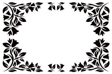 Flower Frame SVG, Floral Frame SVG, Floral Border SVG, Abstract Flower SVG, Wedding Frame SVG