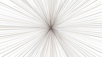 Abstract radial design of numerous thin lines converging towards a central focal point