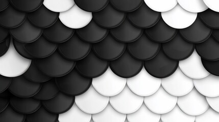Abstract Black and White Scaled Pattern Design