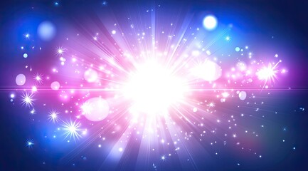 Fototapeta premium Radiant burst of light, vibrant colors