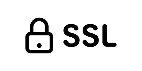 SSL lock icon representing secure internet connection, encryption, and online security