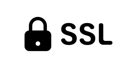 SSL lock icon representing secure internet connection, encryption, and online security