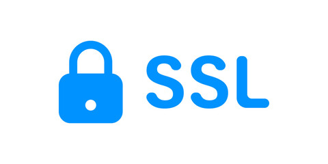 SSL lock icon representing secure internet connection, encryption, and online security