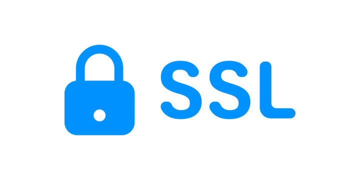 SSL lock icon representing secure internet connection, encryption, and online security