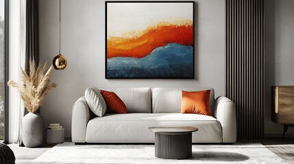 Simple neutral tones in cozy apartment high resolution picture