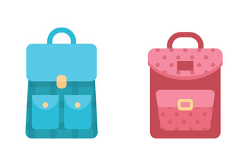 School backpacks set Colorful bags for primary school students