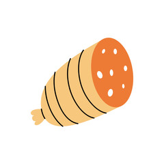 Sausage. Fresh raw sausages. Vector illustration.
