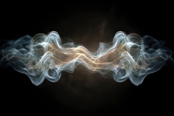 Fototapeta premium Ethereal Smoke: Abstract Wave of Light and Shadow