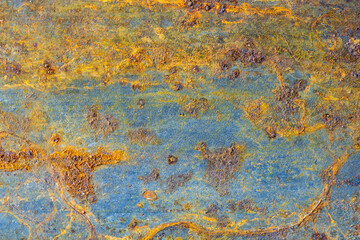 Rusted metal surface in interesting patterns, as an abstract background