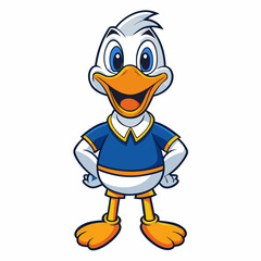 cartoon penguin holding a blank sign