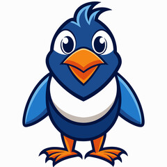 bird, cartoon, penguin, animal, vector, illustration, cute, icon, funny, character, twitter, nature, cold, christmas, winter, art, blue, fun, baby, hat, happy, comic, design