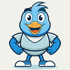 3d penguin in glasses