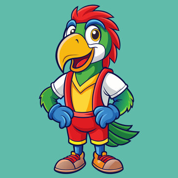funny parrot cartoon