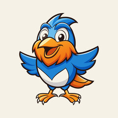 blue bird cartoon