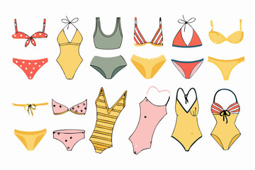 Collection of Diverse Summer Swimsuit Designs