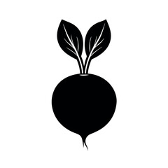 black radish vector silhouette