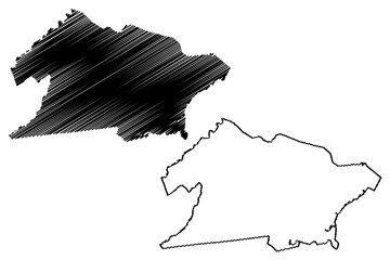 Union County, New Jersey (U.S. county, United States of America, USA, U.S., US) map vector illustration, scribble sketch Union map