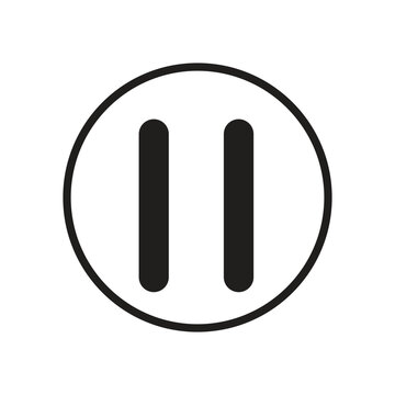 pause icon vector isolated on transparent background    