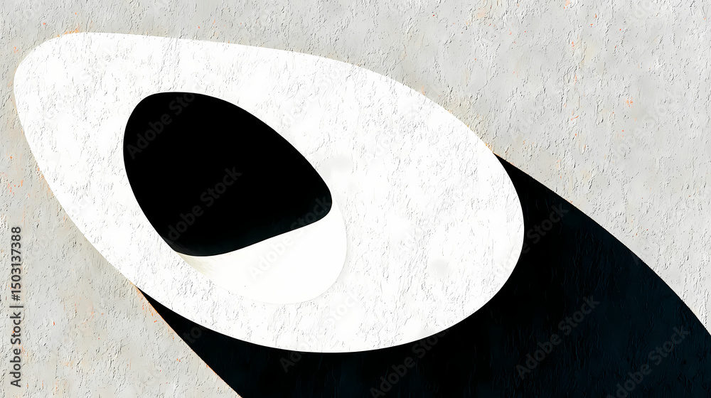 Wall mural abstract minimalist shape, light background design, 3d render. shape minimalism. illustration