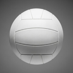 White volleyball studio shot on gray background