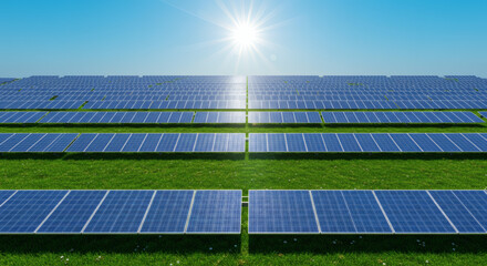 Vast Solar Farm Clean Energy, Sustainable Future, Renewable Power Generation