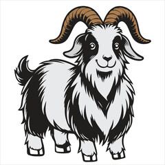vector illustration of a goat