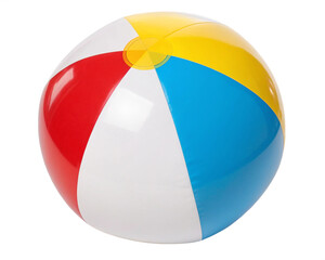 Colorful Inflatable Beach Ball Summer Fun Red Yellow Blue White